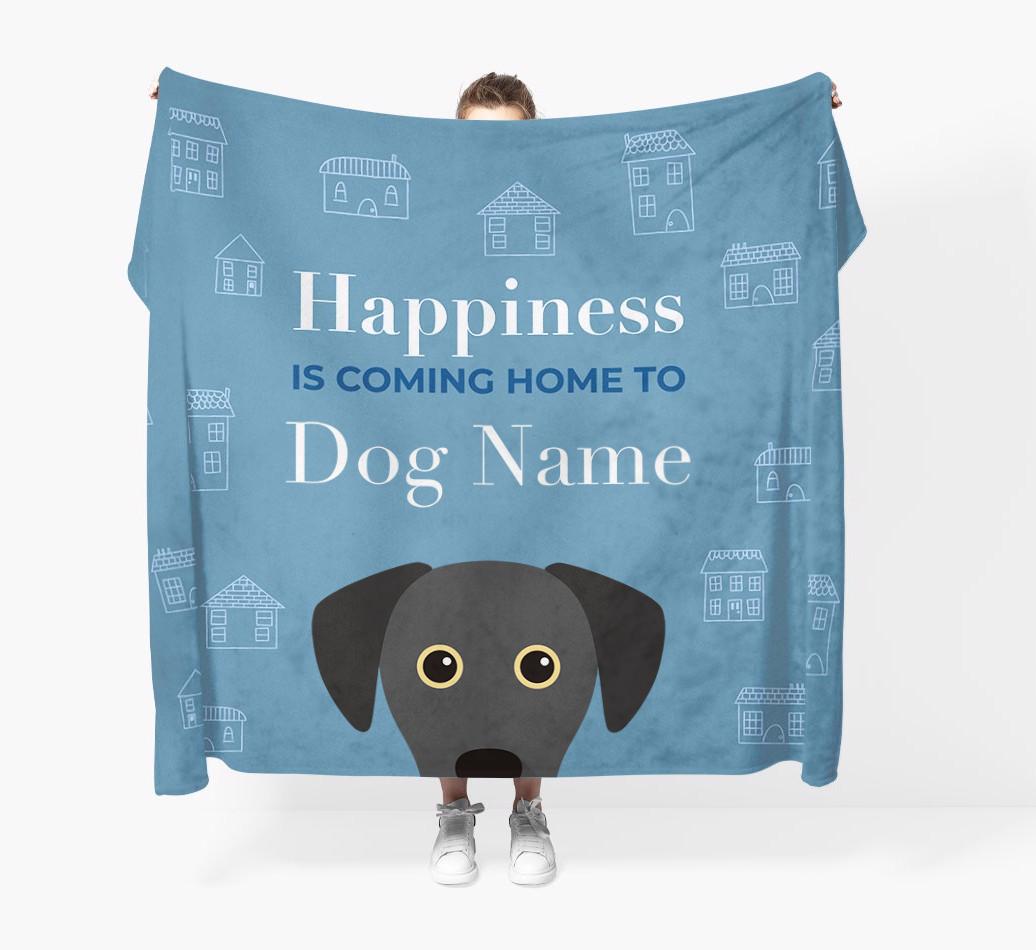 Happiness Is: Personalized {breedFullName} Throw Blanket