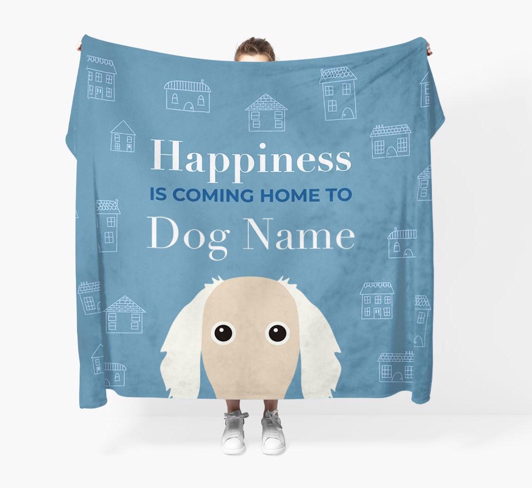 Happiness Is: Personalized {breedFullName} Throw Blanket