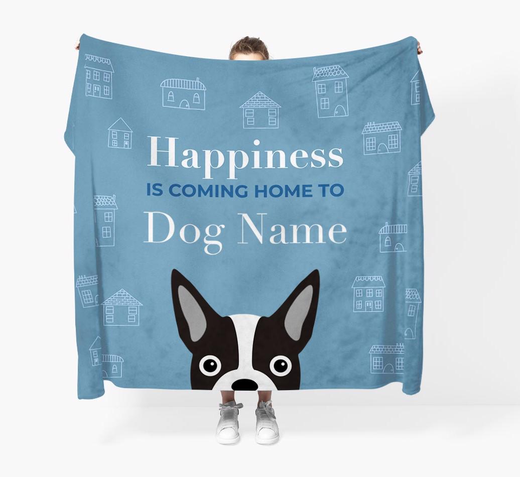 Happiness Is: Personalized {breedFullName} Throw Blanket