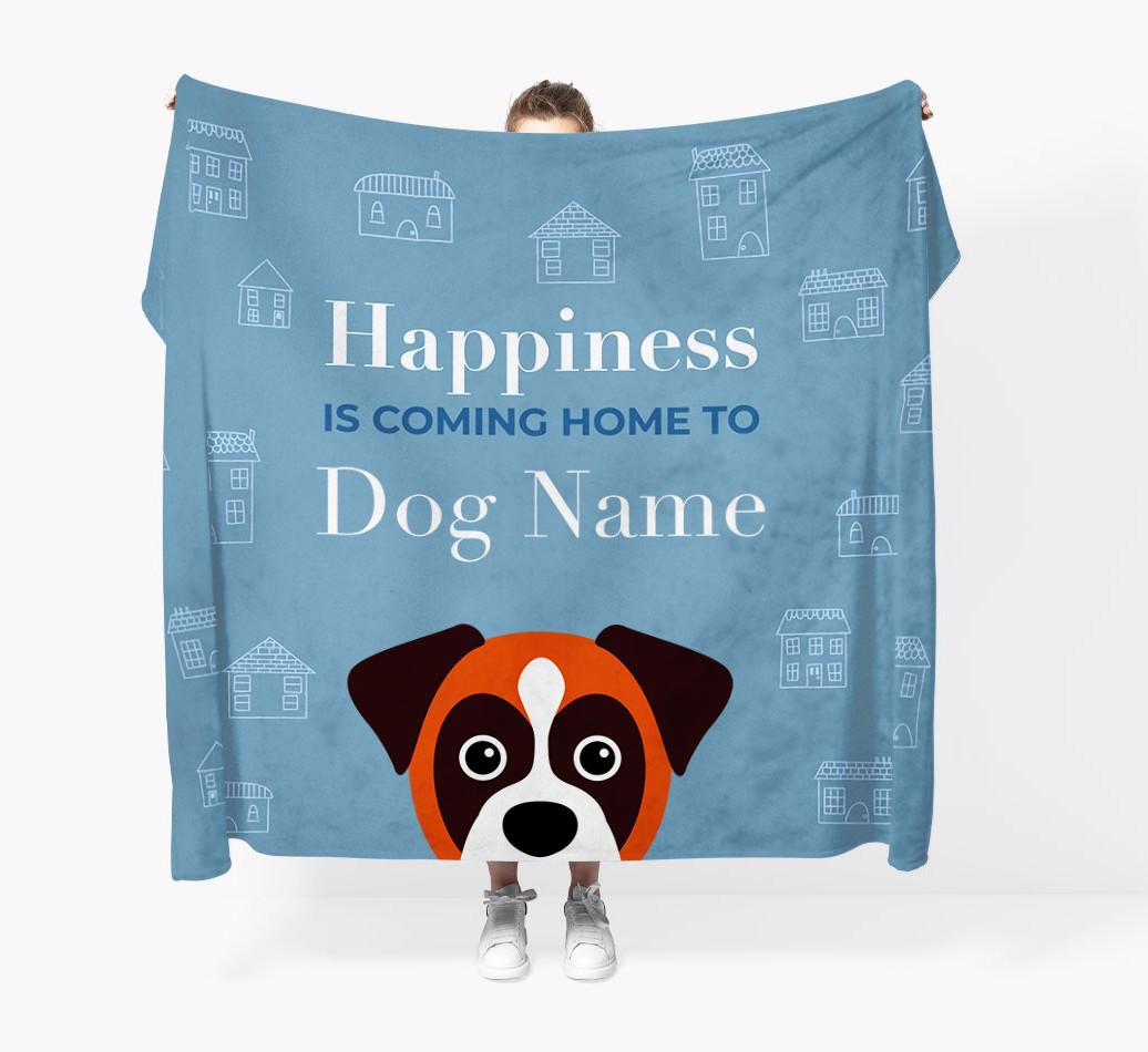 Happiness Is: Personalised {breedFullName} Throw Blanket