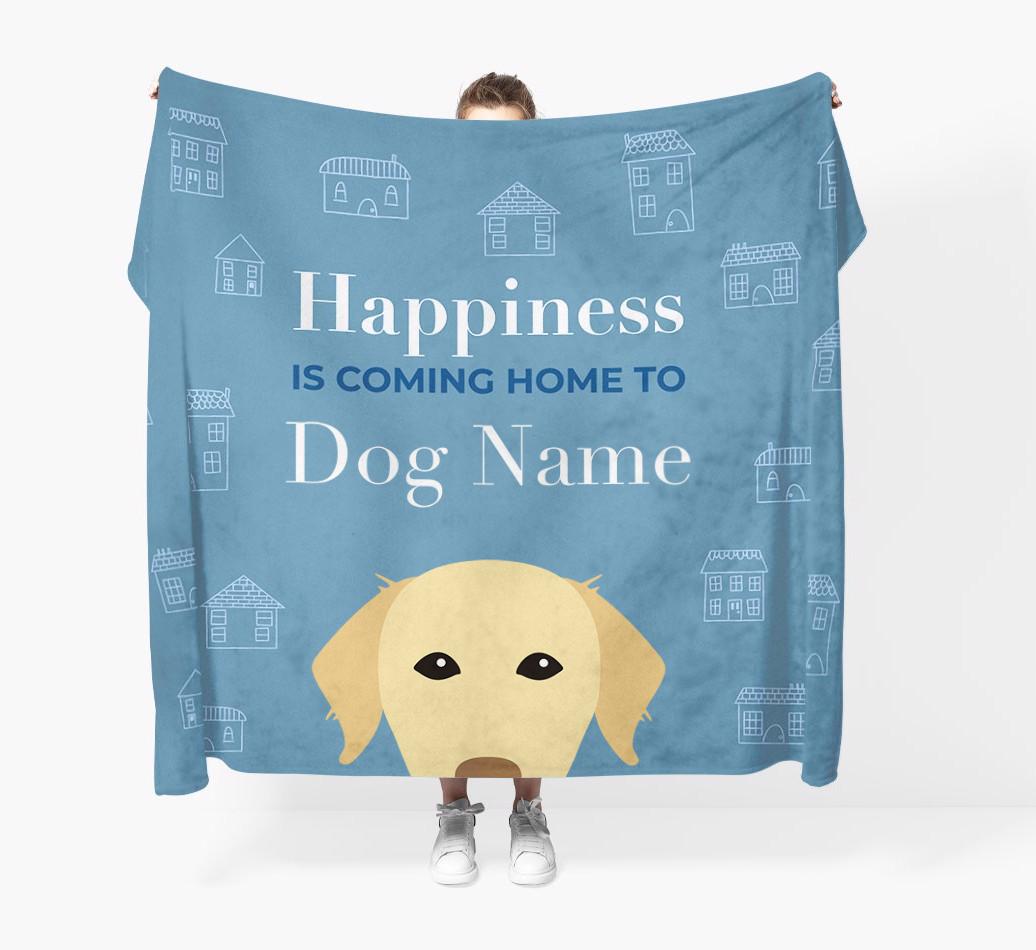 Happiness Is: Personalized {breedFullName} Throw Blanket