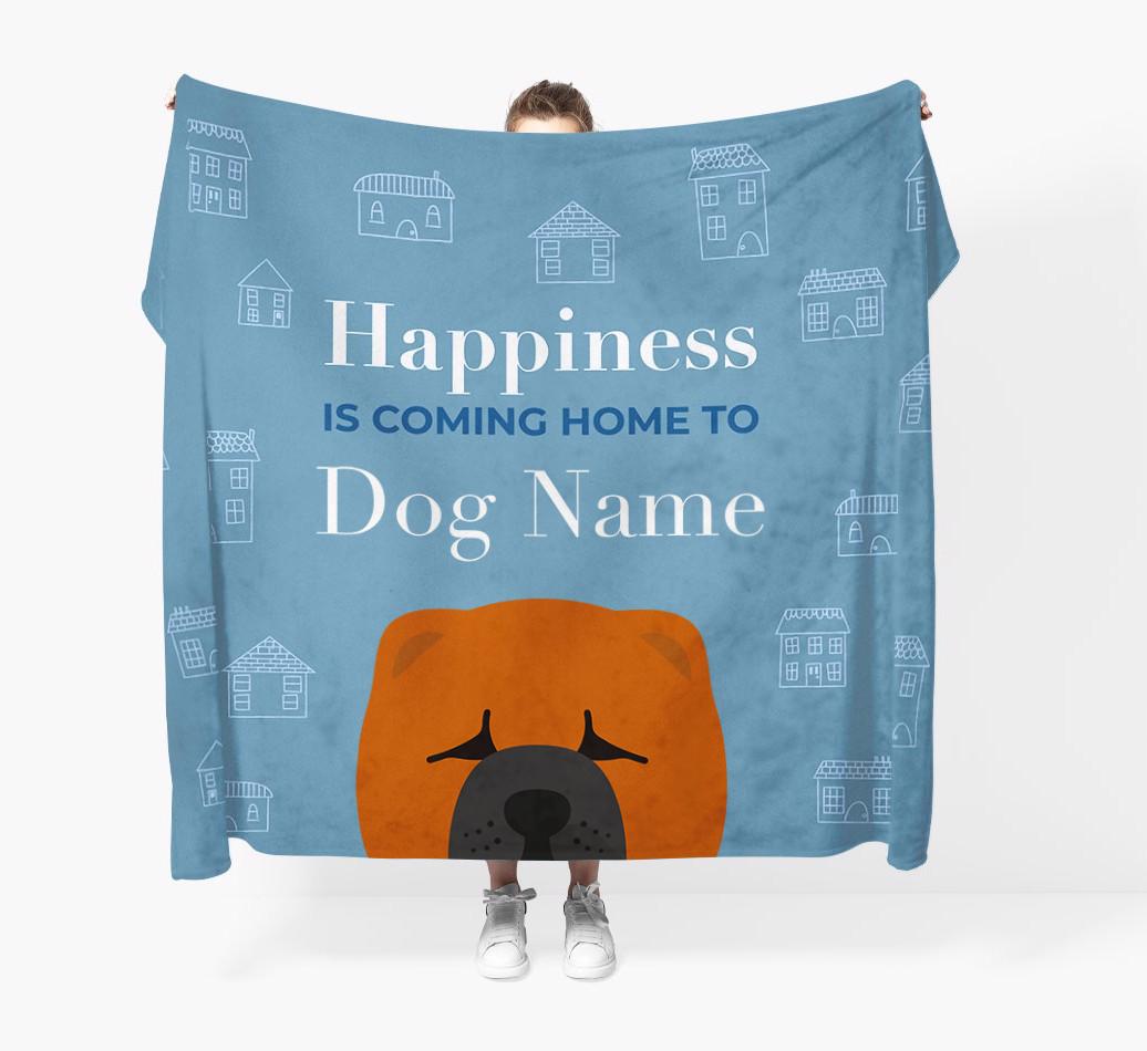 Happiness Is: Personalized {breedFullName} Throw Blanket