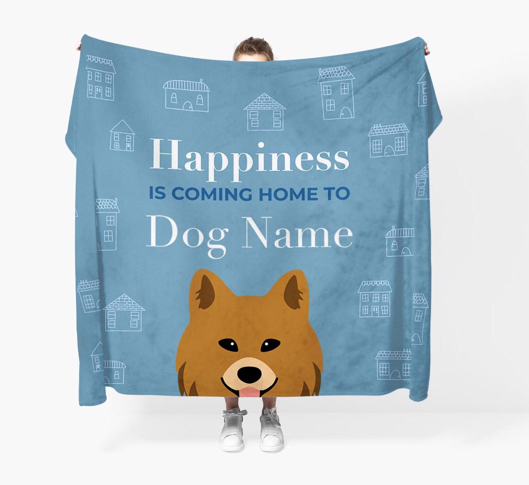 Happiness Is: Personalized {breedFullName} Throw Blanket