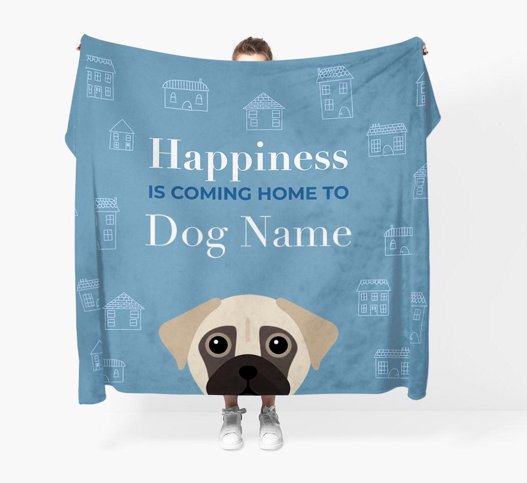 Happiness Is: Personalized {breedFullName} Throw Blanket