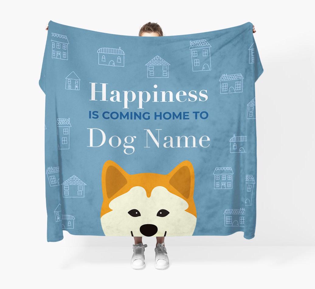 Happiness Is: Personalized {breedFullName} Throw Blanket