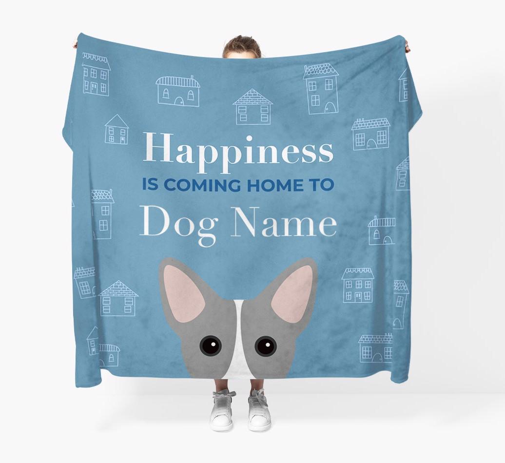 Happiness Is: Personalized {breedFullName} Throw Blanket