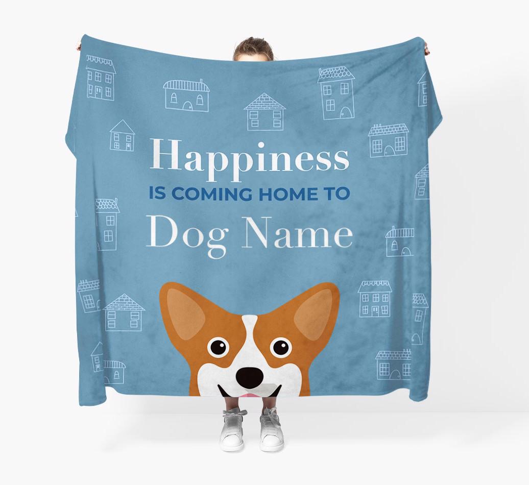 Happiness Is: Personalized {breedFullName} Throw Blanket