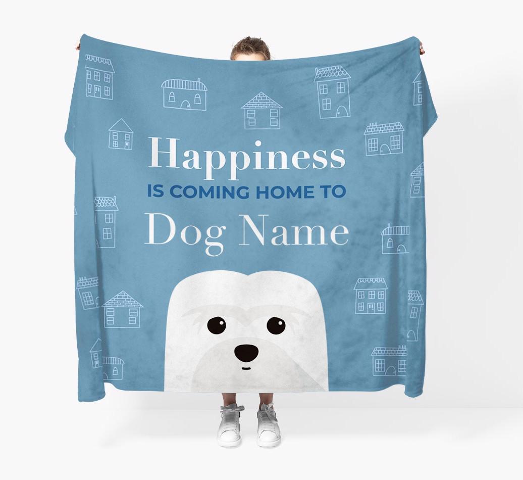 Happiness Is: Personalized {breedFullName} Throw Blanket