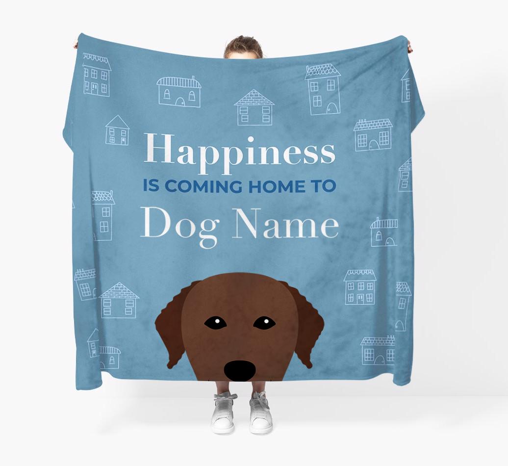 Happiness Is: Personalized {breedFullName} Throw Blanket