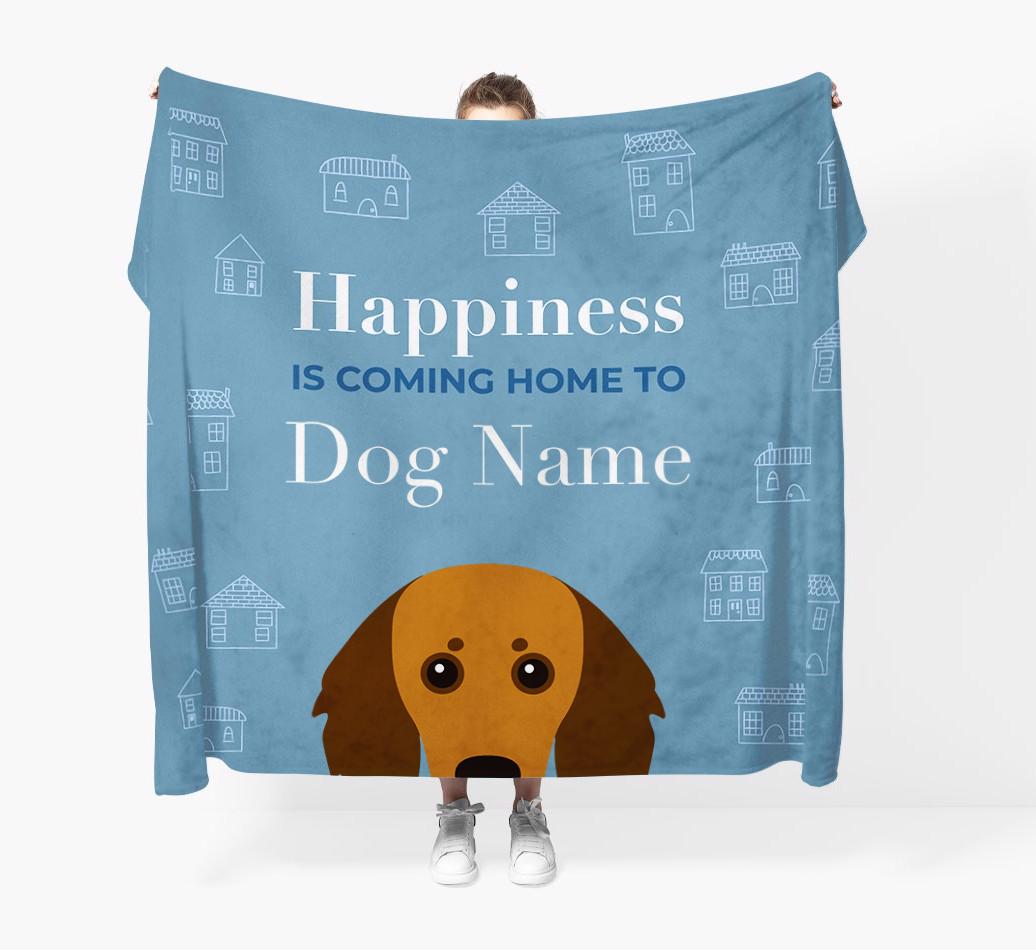 Happiness Is: Personalized {breedFullName} Throw Blanket