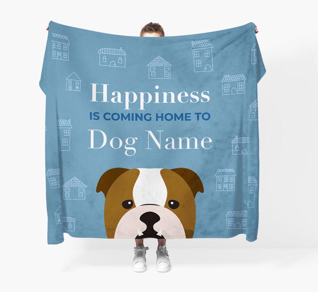 Happiness Is: Personalized {breedFullName} Throw Blanket