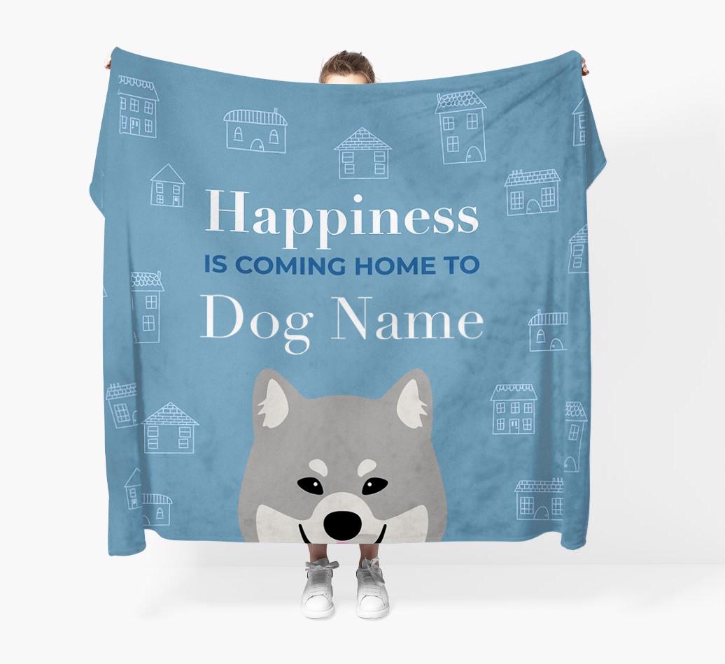 Happiness Is: Personalized {breedFullName} Throw Blanket