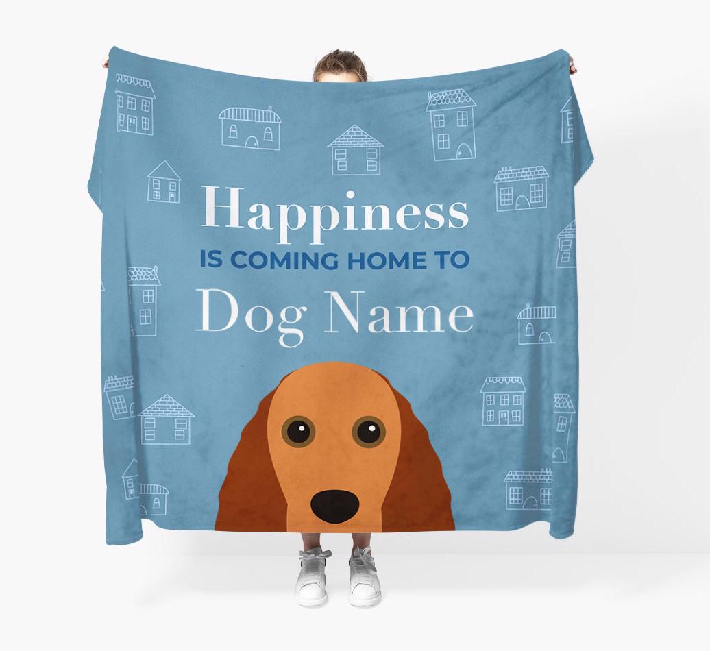 Happiness Is: Personalized {breedFullName} Throw Blanket