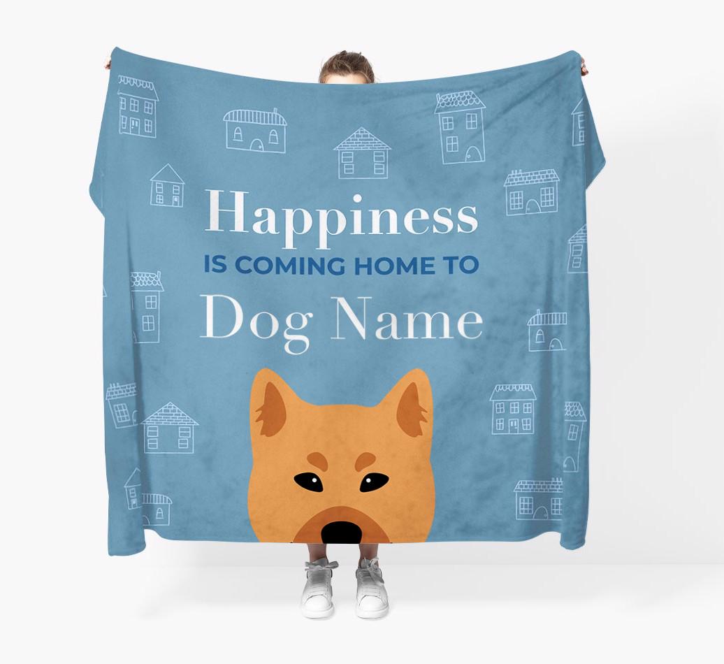 Happiness Is: Personalized {breedFullName} Throw Blanket