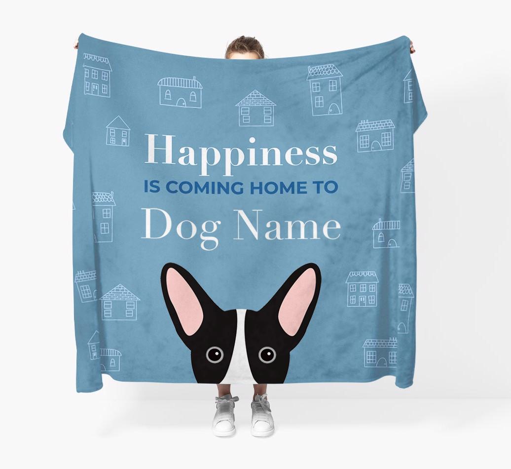 Happiness Is: Personalized {breedFullName} Throw Blanket