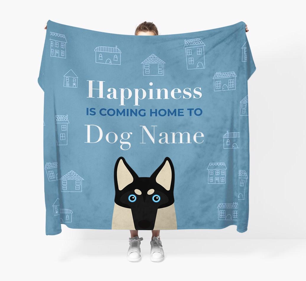 Happiness Is: Personalized {breedFullName} Throw Blanket