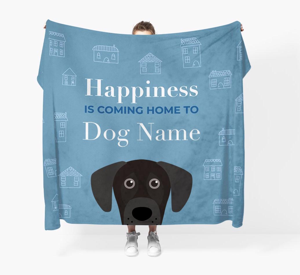 Happiness Is: Personalized {breedFullName} Throw Blanket