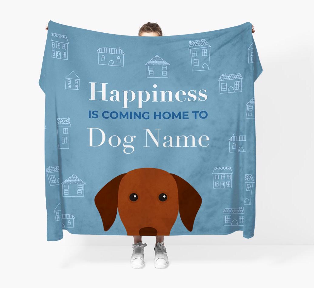 Happiness Is: Personalised {breedFullName} Throw Blanket