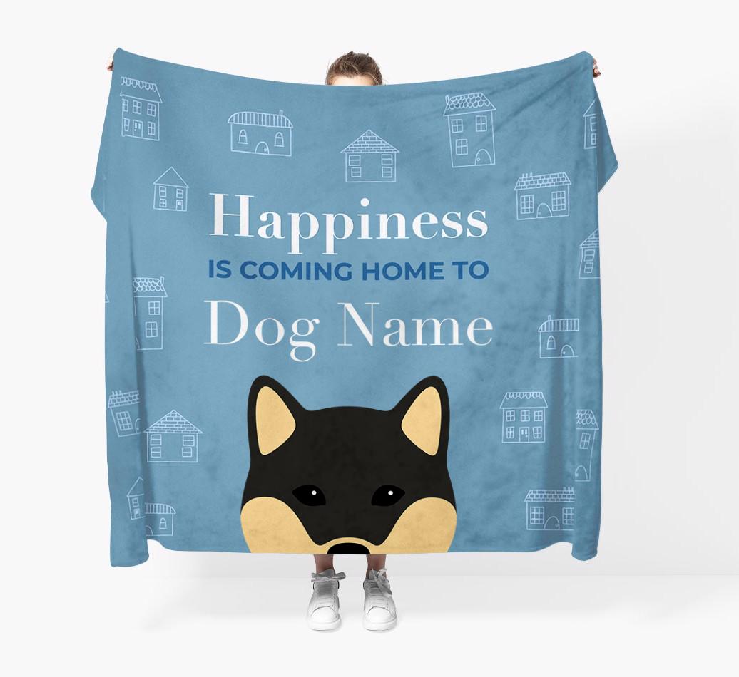 Happiness Is: Personalized {breedFullName} Throw Blanket