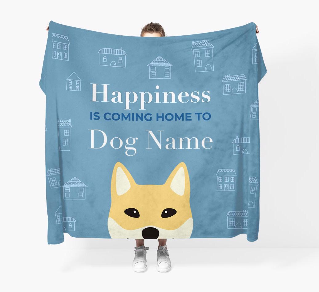 Happiness Is: Personalized {breedFullName} Throw Blanket
