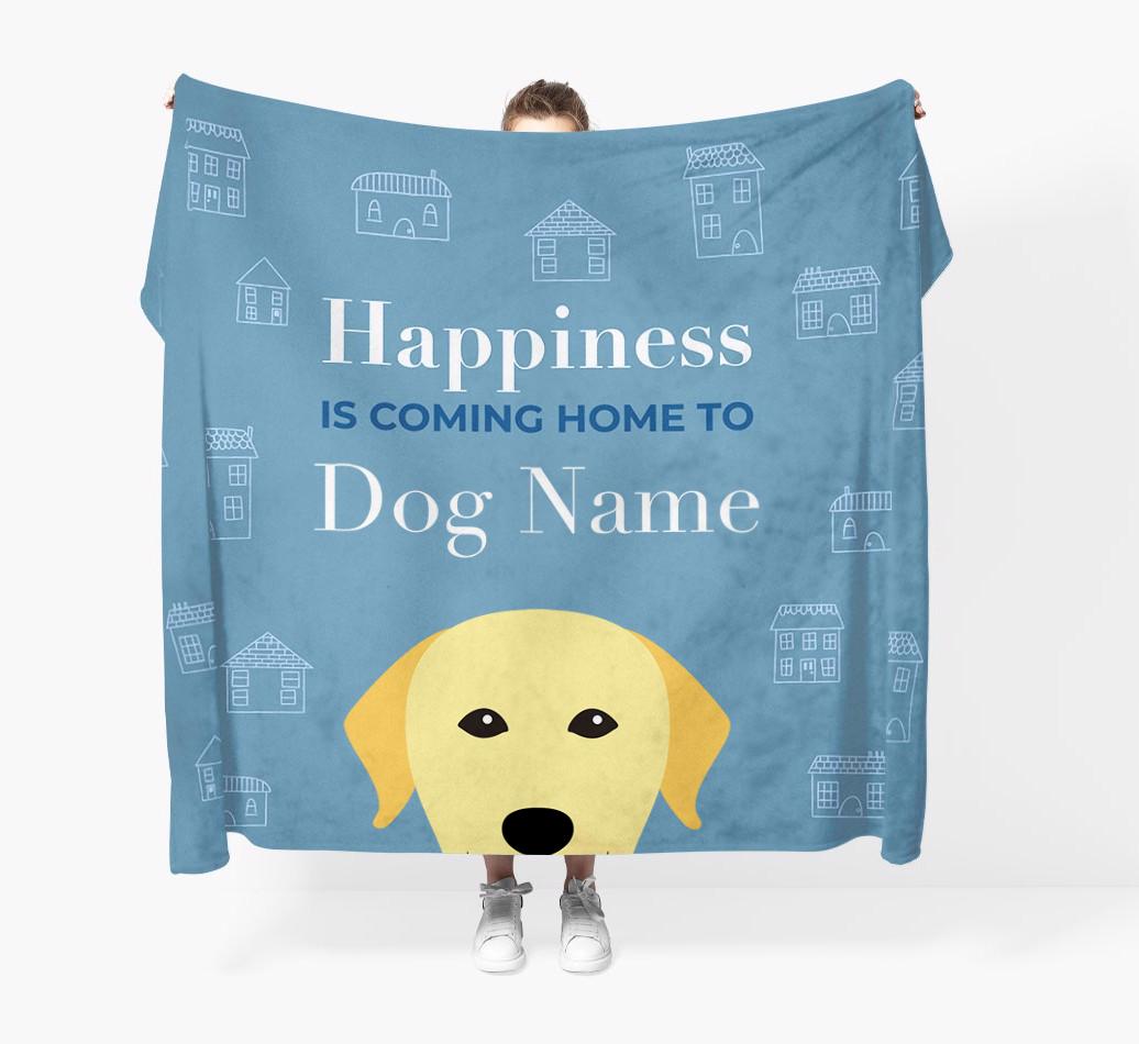 Happiness Is: Personalized {breedFullName} Throw Blanket