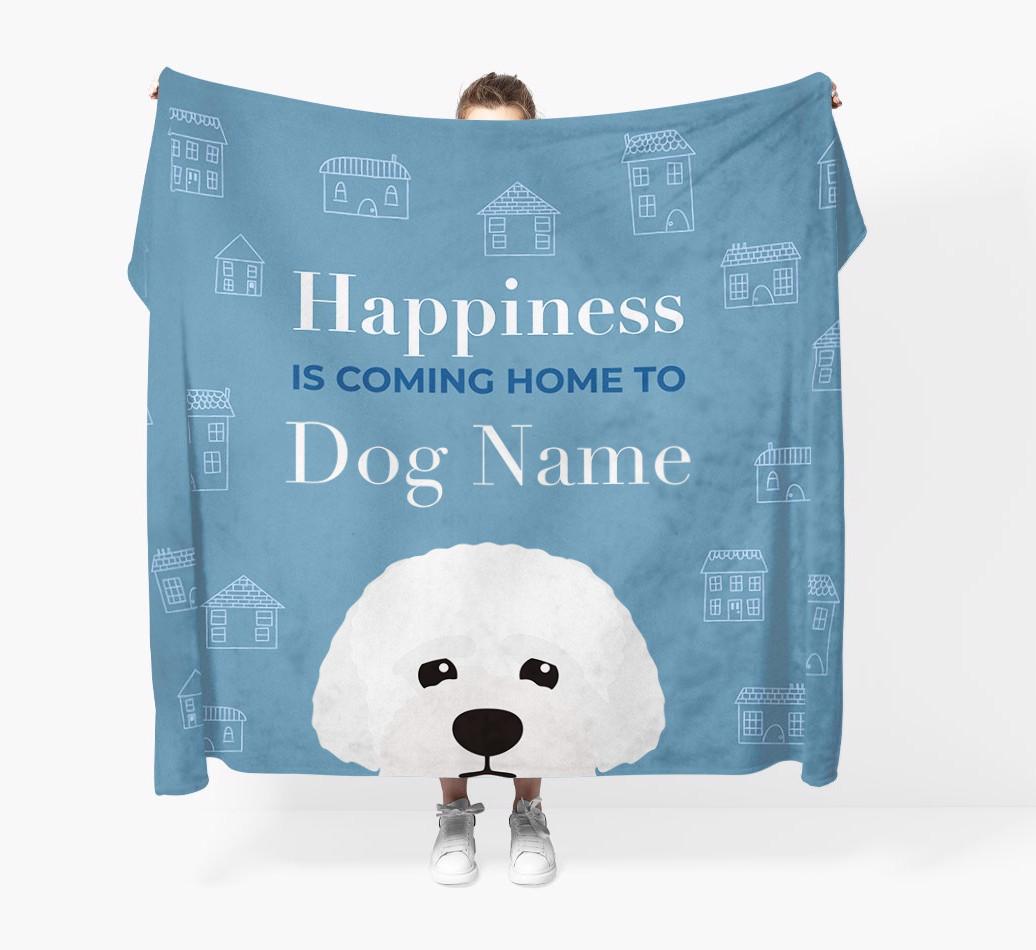 Happiness Is: Personalized {breedFullName} Throw Blanket