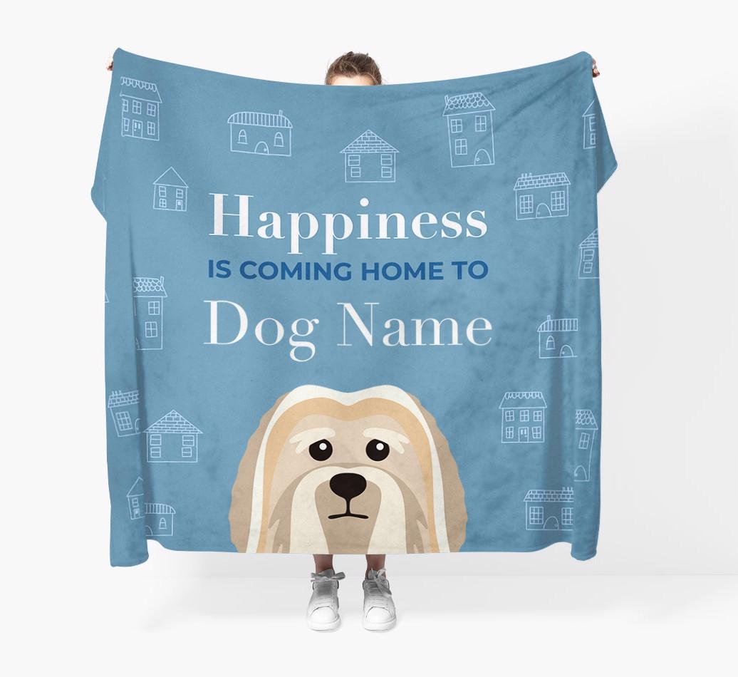 Happiness Is: Personalized {breedFullName} Throw Blanket