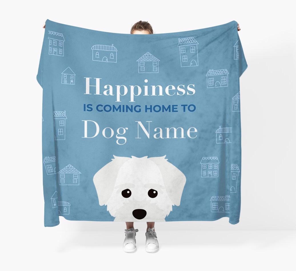 Happiness Is: Personalized {breedFullName} Throw Blanket