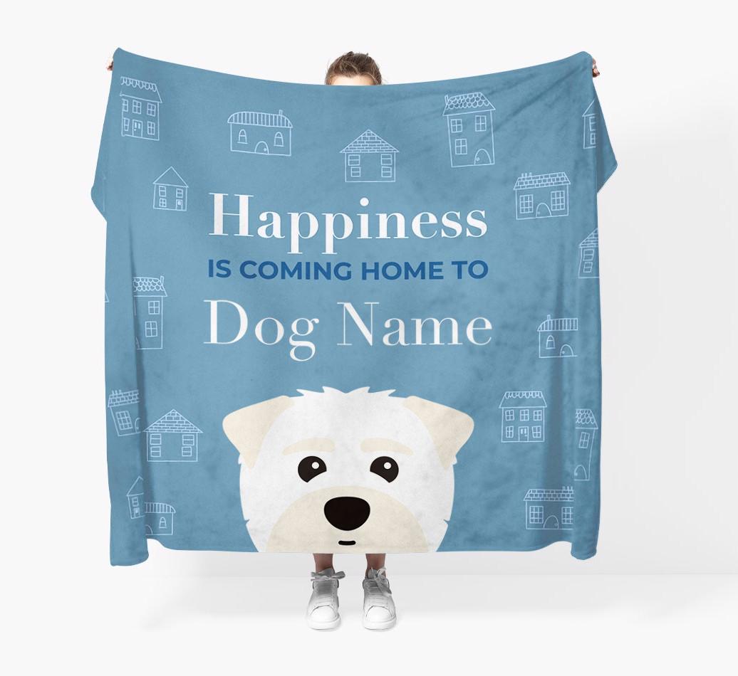 Happiness Is: Personalized {breedFullName} Throw Blanket
