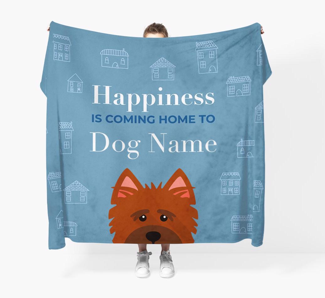 Happiness Is: Personalized {breedFullName} Throw Blanket