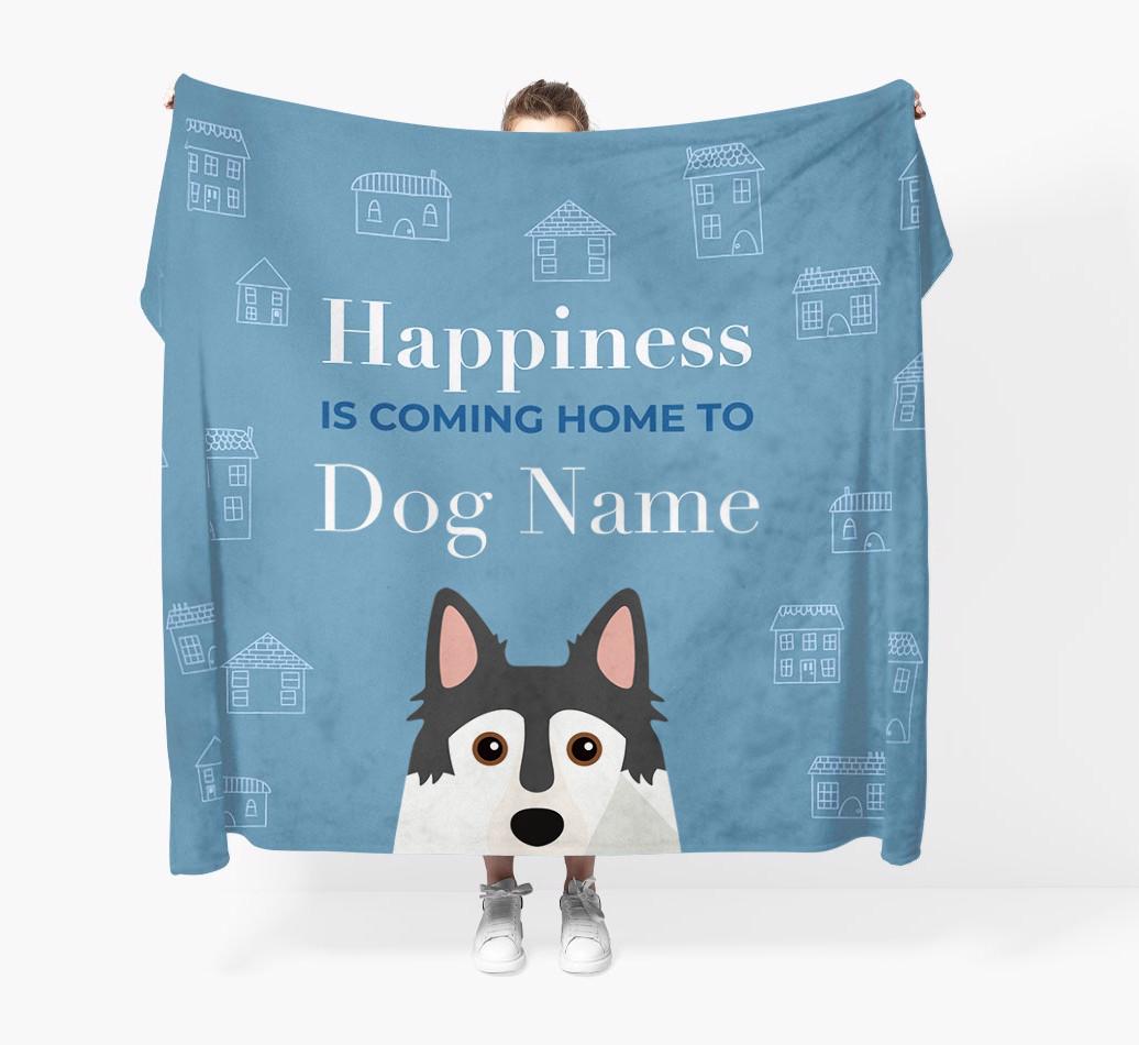 Happiness Is: Personalized {breedFullName} Throw Blanket
