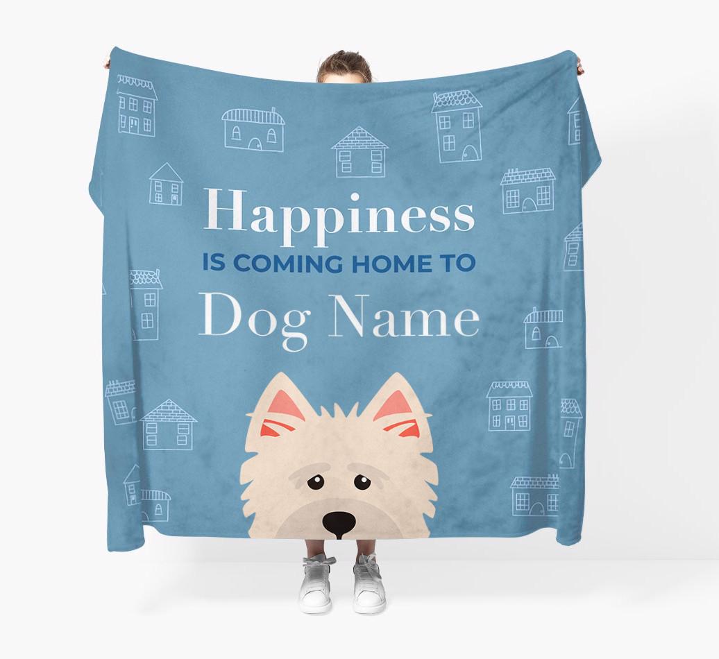 Happiness Is: Personalized {breedFullName} Throw Blanket