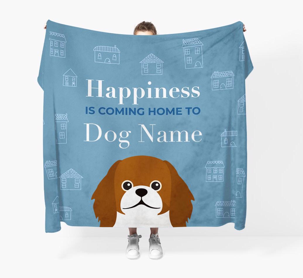 Happiness Is: Personalized {breedFullName} Throw Blanket