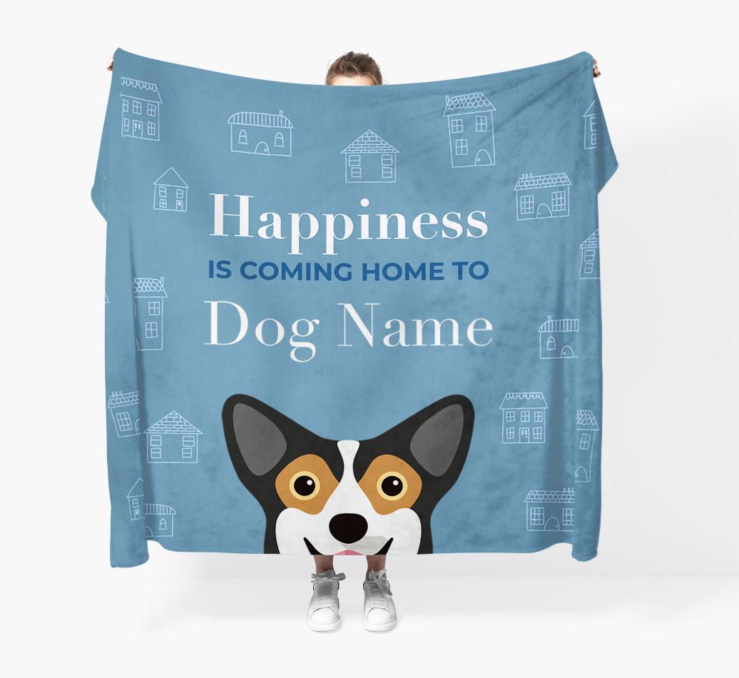 Happiness Is: Personalized {breedFullName} Throw Blanket