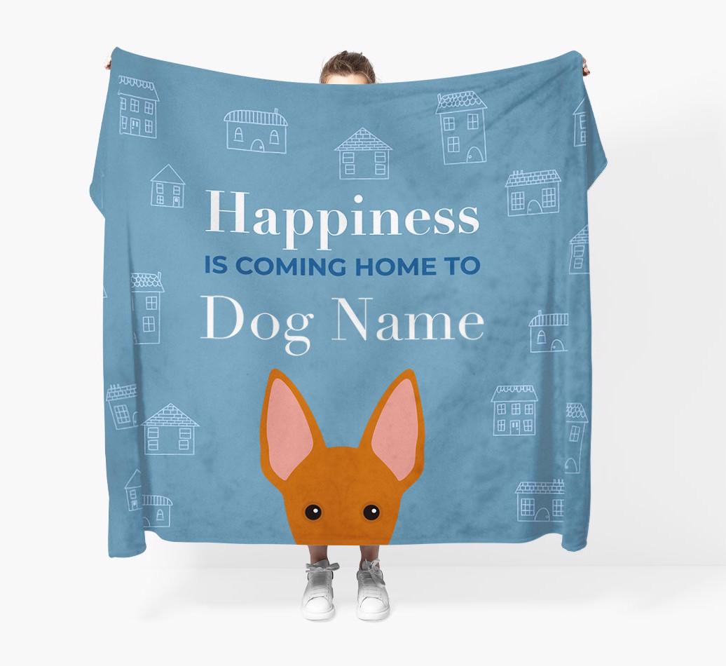Happiness Is: Personalised {breedFullName} Throw Blanket