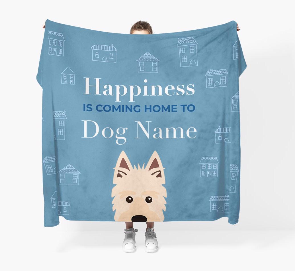 Happiness Is: Personalized {breedFullName} Throw Blanket