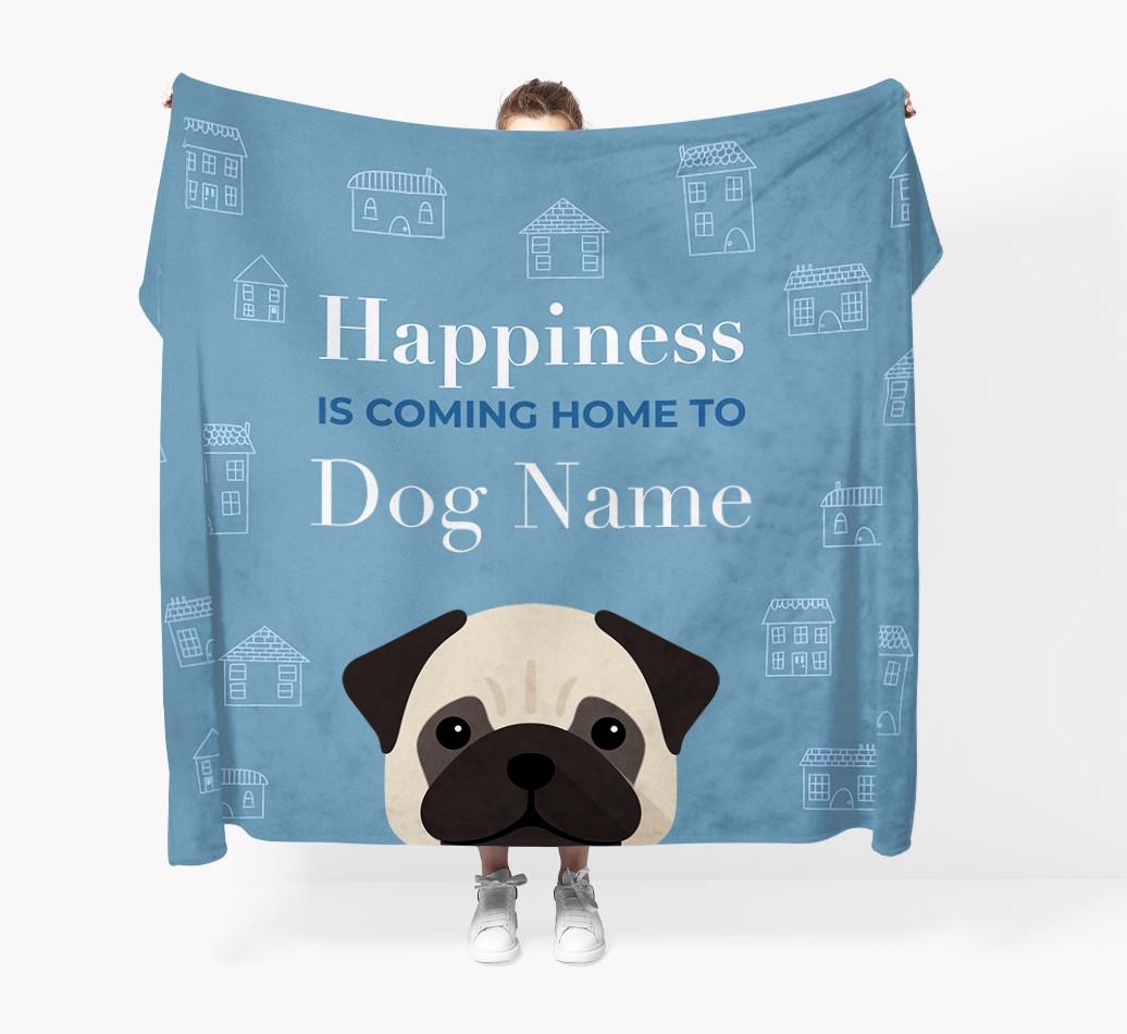 Happiness Is: Personalized {breedFullName} Throw Blanket