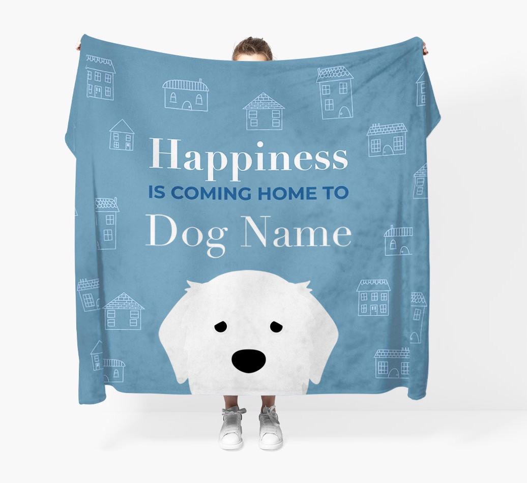 Happiness Is: Personalized {breedFullName} Throw Blanket