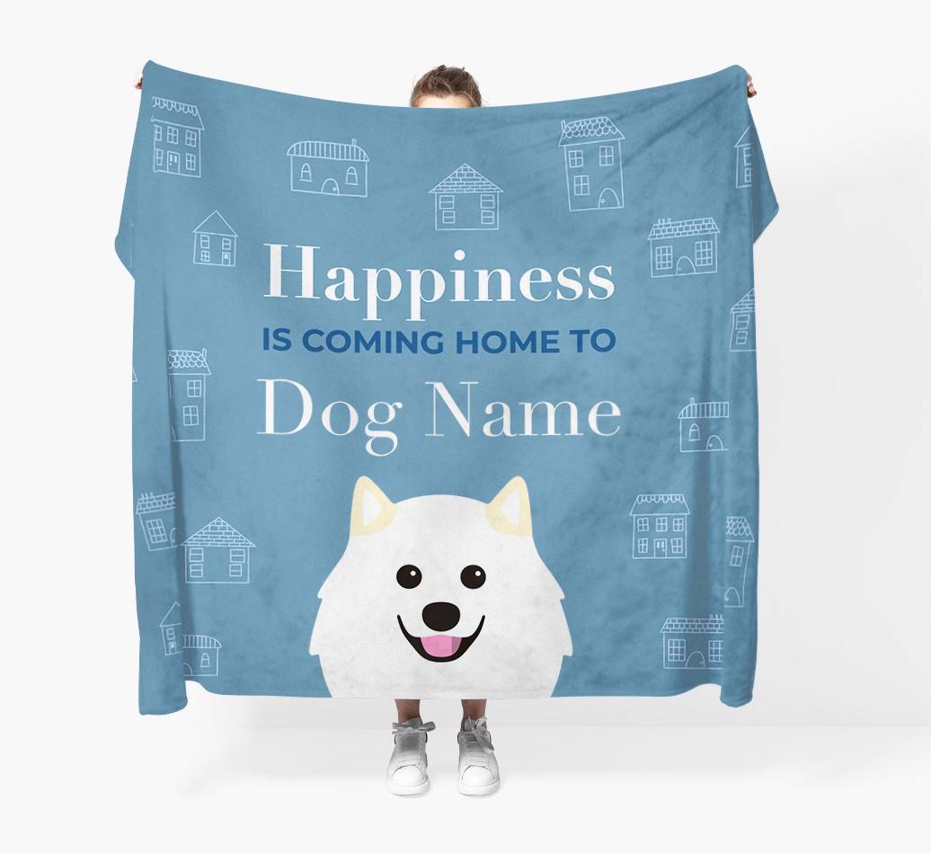 Happiness Is: Personalized {breedFullName} Throw Blanket