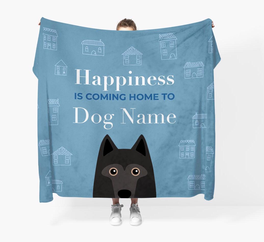 Happiness Is: Personalized {breedFullName} Throw Blanket
