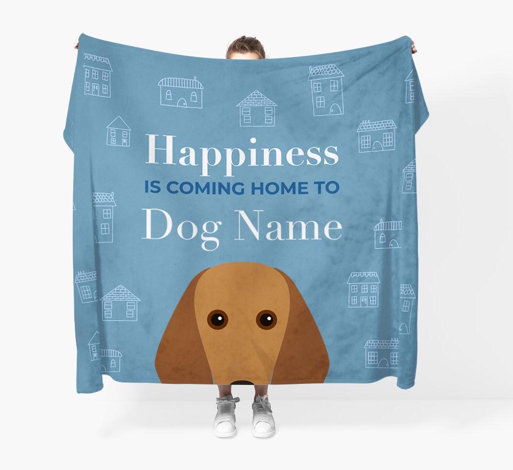 Happiness Is: Personalized {breedFullName} Throw Blanket