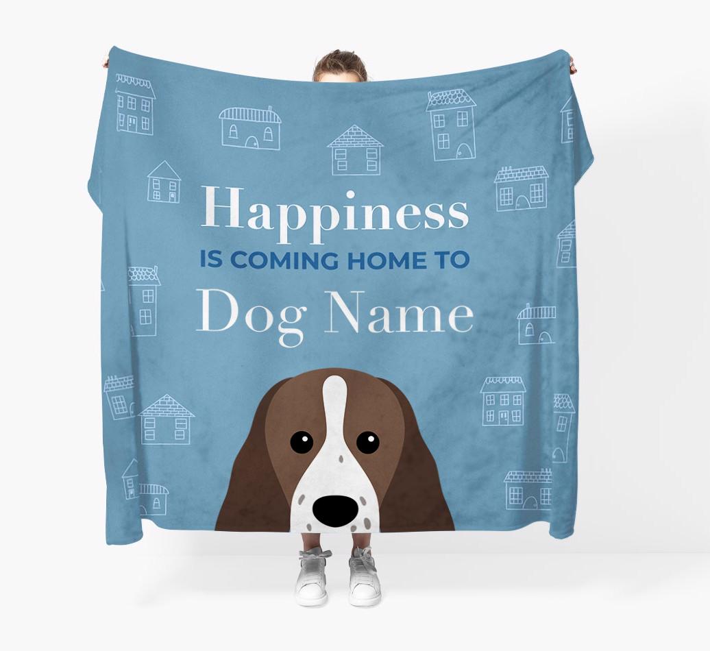 Happiness Is: Personalized {breedFullName} Throw Blanket