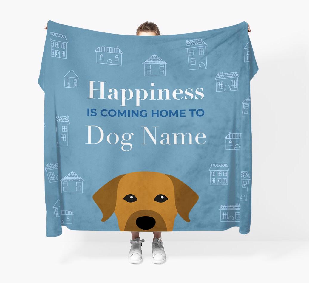 Happiness Is: Personalized {breedFullName} Throw Blanket