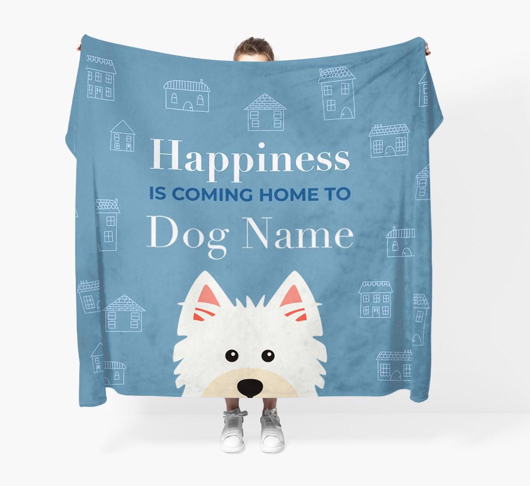 Happiness Is: Personalized {breedFullName} Throw Blanket