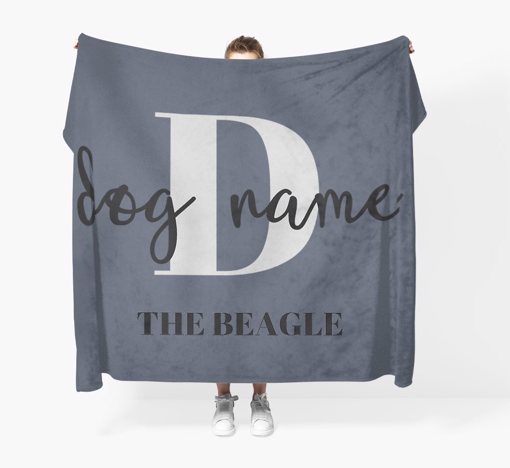 Name and Initial: Personalised {breedFullName} Throw Blanket