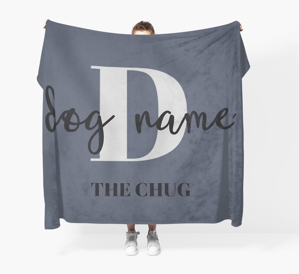 Name and Initial: Personalized {breedFullName} Throw Blanket