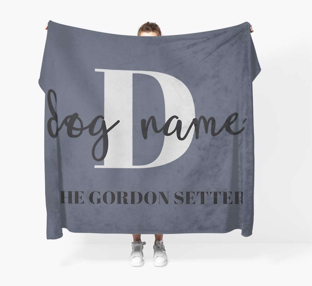 Name and Initial: Personalised {breedFullName} Throw Blanket