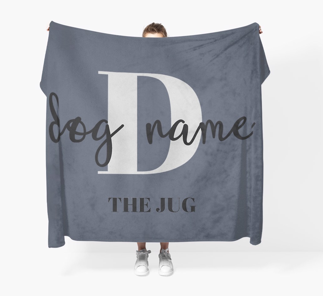 Name and Initial: Personalised {breedFullName} Throw Blanket