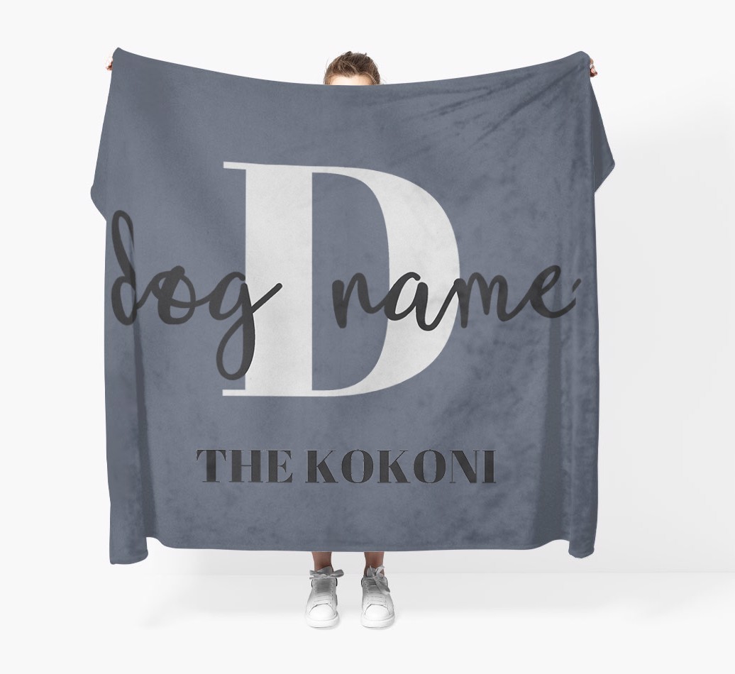 Name and Initial: Personalised {breedFullName} Throw Blanket