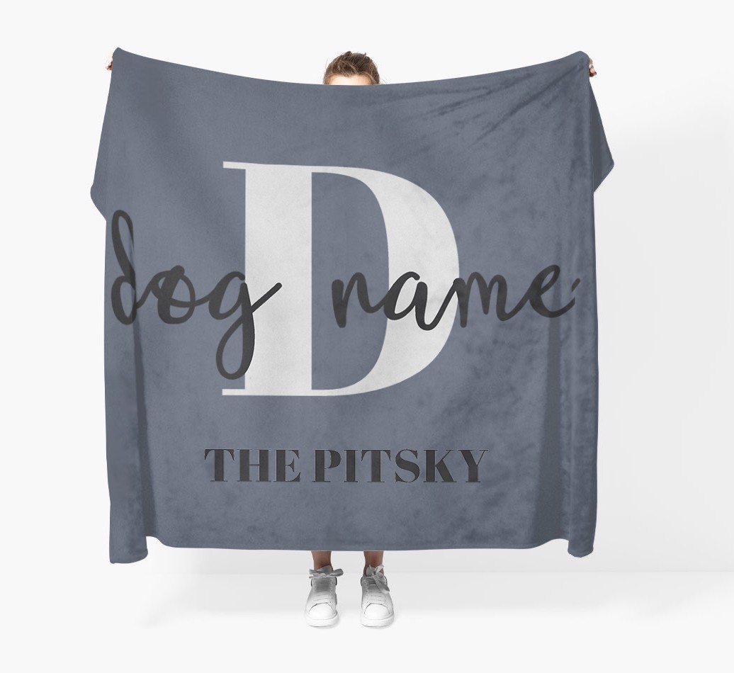 Name and Initial: Personalised {breedFullName} Throw Blanket